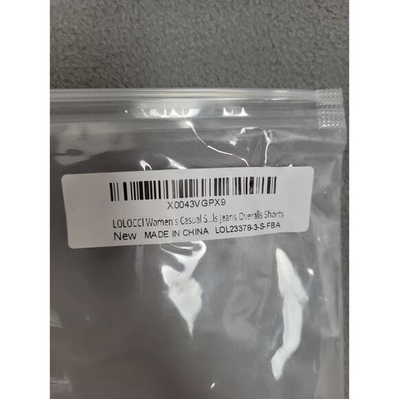 LOLOCCI Overall Shorts for Women Summer Romper Denim Jumpsuit Pockets Small - Picture 10 of 10